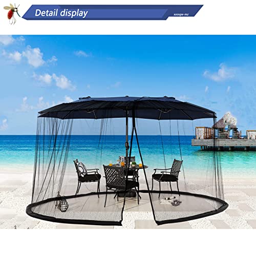 Mosquito Netting for 14FT Patio Umbrella Double