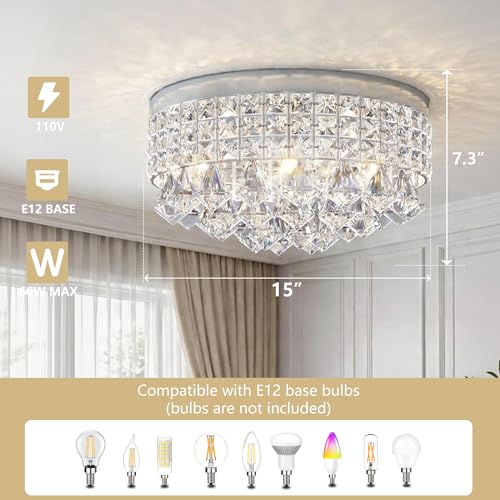 4 Lights Crystal Chandelier