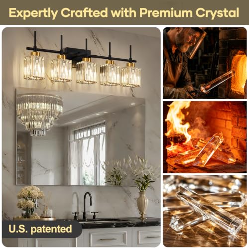 Modern Crystal Bathroom Vanity Light 5