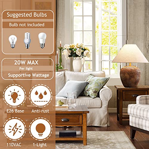 Rustic Farmhouse Clay Pot Table Vintage Distressed Ceramic Table Lamp with White Fabric Lampshade American Southwestern Textured Ceramic Lamp for Living Room Bedroom Office