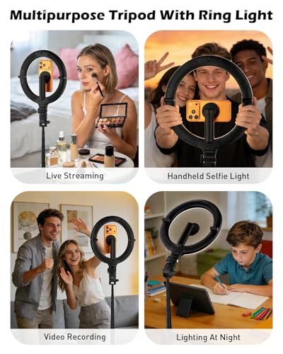 10" Magnetic Ring Light with 76" Tripod