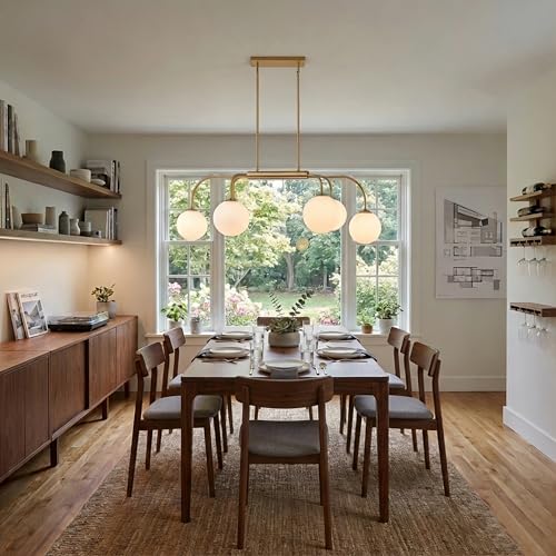 41 Inch Mid Century Modern Linear Chandelier