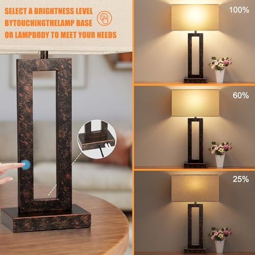 22" Tall Living Room Lamps for Night Stands (2 Count)