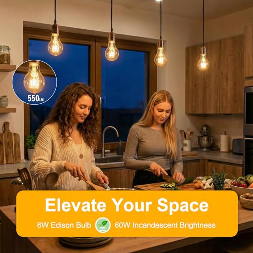 A19 Dimmable LED Amber Light Bulbs (2 Count)