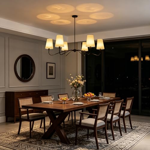 47'' Oversized Farmhouse Chandelier with Shades