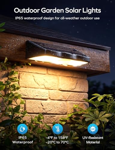 Solar Fence Lights Outdoor with Motion Sensor (8 Count)