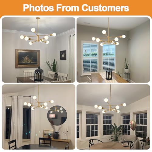 11" 52" Height Adjustable Modern Chandelier Ceiling Light Fixture