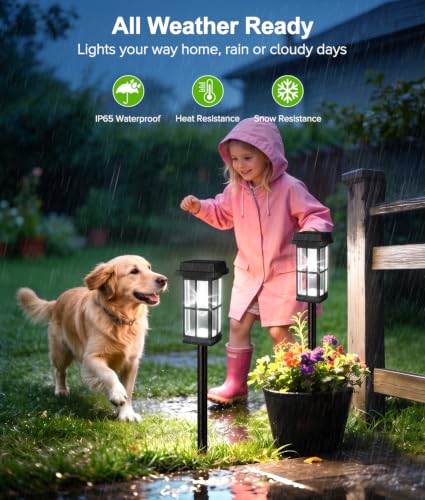 8 Pack Solar Pathway Lights Outdoor