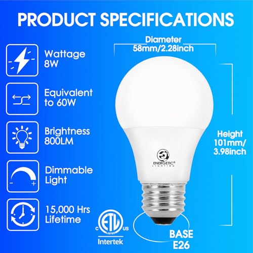 Dimmable Light Bulbs (12 Count)