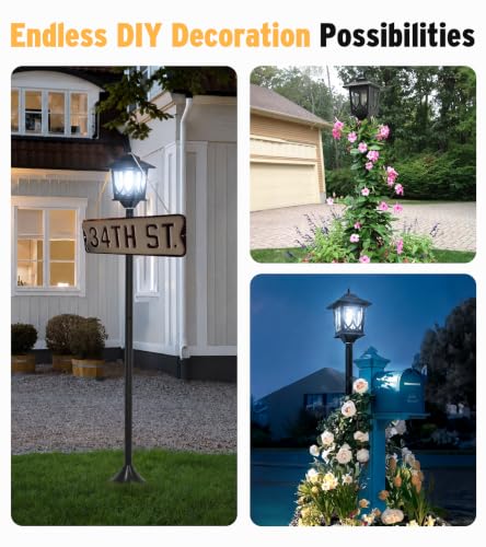 63" Solar Lamp Post Light 2 Pack