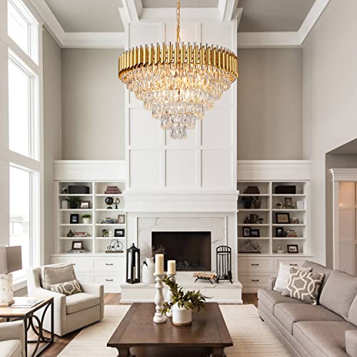 Gold Crystal Chandelier