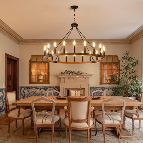 40" Wood Chandelier 20