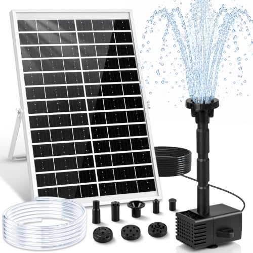15W Solar Fountain Pump with 6 Spray Modes for Bird Bath Pond Outdoor