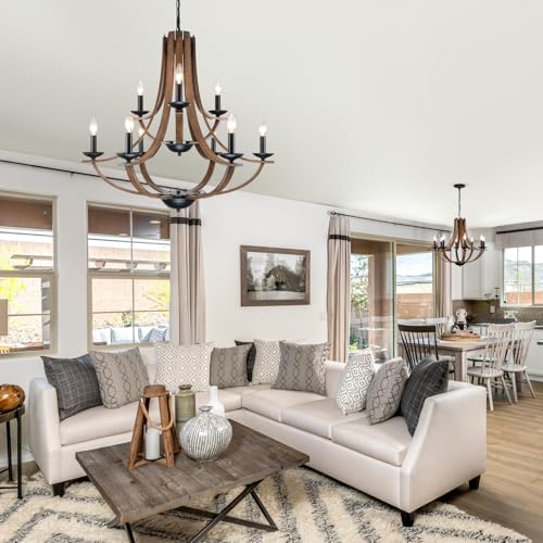 Farmhouse Chandeliers for Dining Room Light Fixture