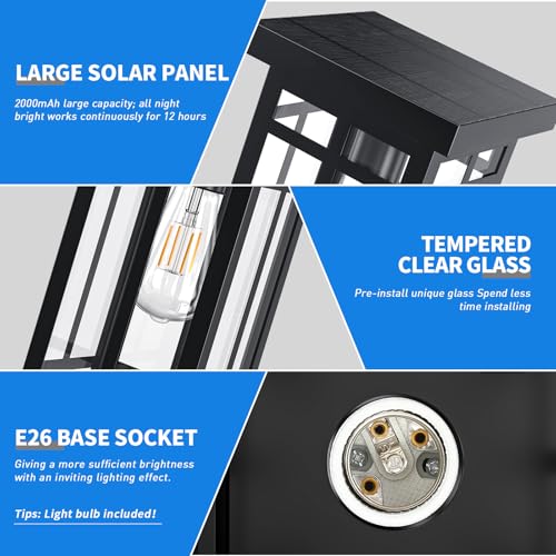 14'' Outdoor Solar Post Light