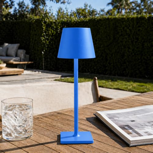 Blue Cordless Table Lamp Set of 2 (2 Count)