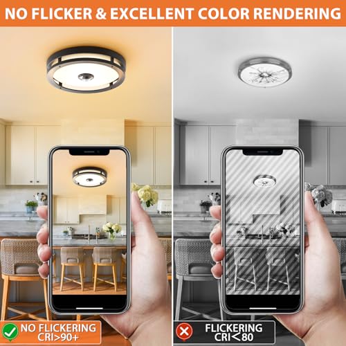 Outdoor Motion Sensor Ceiling Light with Remote