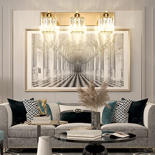 Bathroom Vanity Light Fixtures Crystal Vanity Lighting Fixtures Brass 3 Light Bathroom Lighting