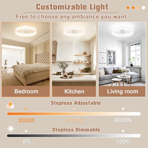 Fandelier Ceiling Fans with Lights and Remote
