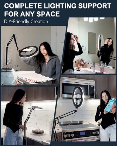12" Overhead Phone Mount with Ring Light