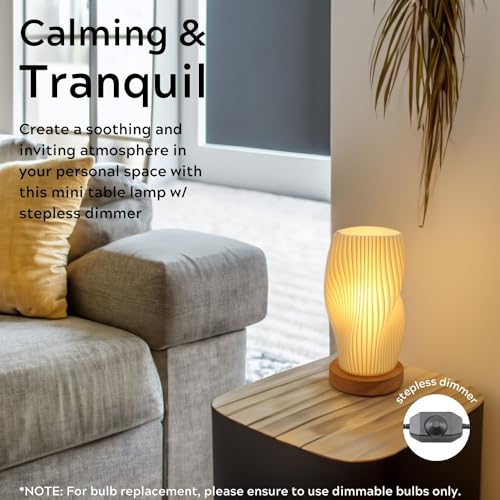 Dimmable Small Table Lamp with Rotary Switch
