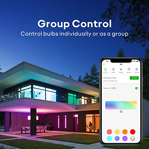 Smart Light Bulb Works with Apple Homekit (4 Count)