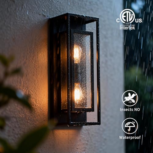 24" Modern Outdoor Porch Wall Light (2 Count)