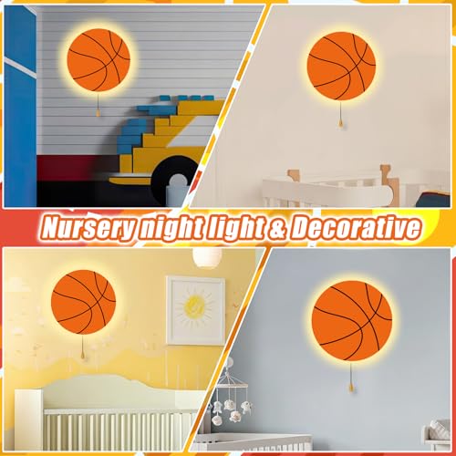 Basketball Night Light Wall Lamp Sleeping Nursery Lighting