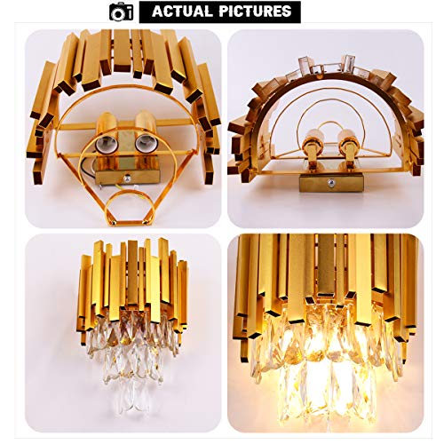 Crystal Wall Sconce Lights 3 Tiers Crystal Wall Lamp