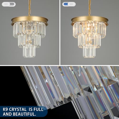 Gold Crystal Chandeliers for Dining Room
