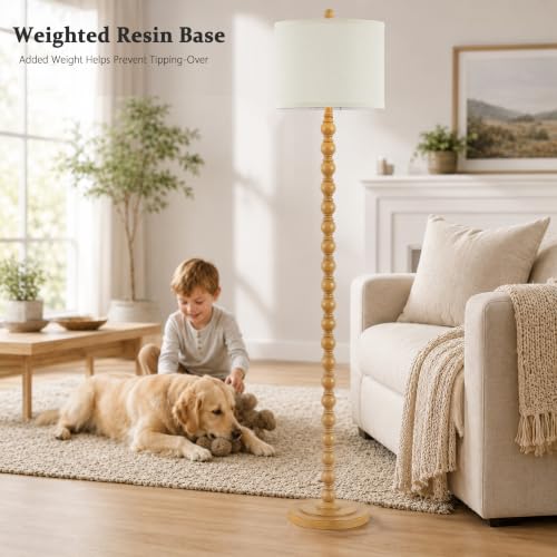 Rustic Floor Lamp for Living Room (Brown)