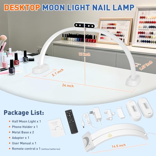 Half Moon Light for Nail Desk