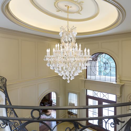 Large Gold Modern Crystal Chandelier Light Fixtures