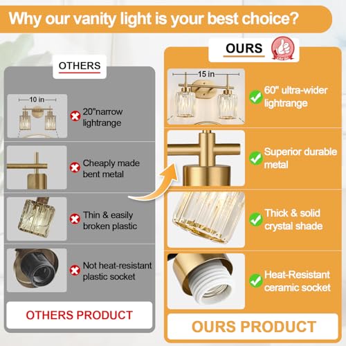 Modern Crystal Bathroom Vanity Light