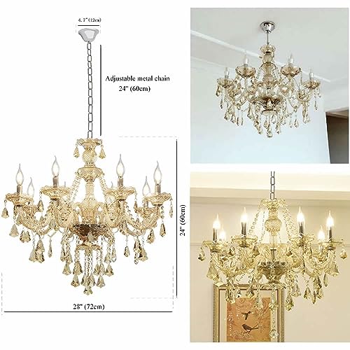 Modern Elegant K9 Crystal Chandelier 8 Lights