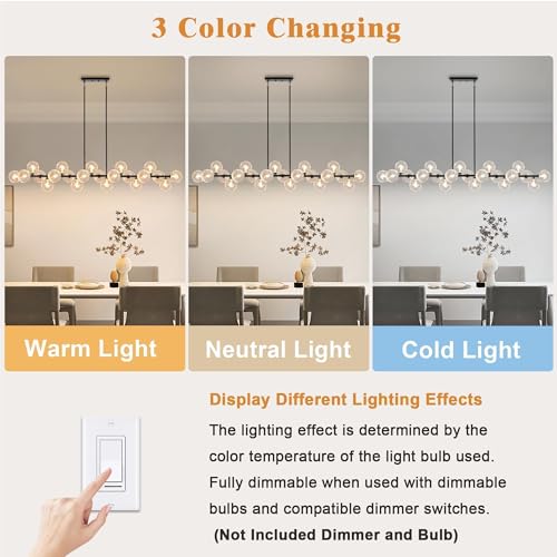 Linear Chandelier Dining Room Light Fixture Sputnik Linear Pendant Light