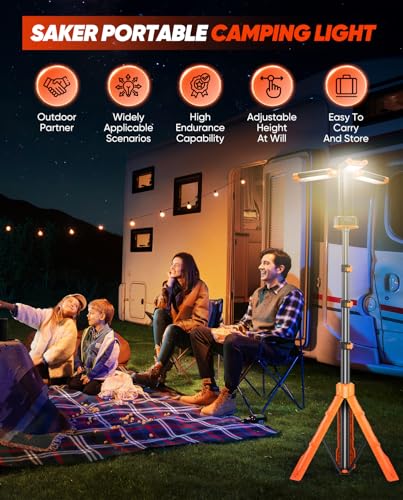 Portable Camping Light with Stand 20000mAh 73.2" Work Light LD18