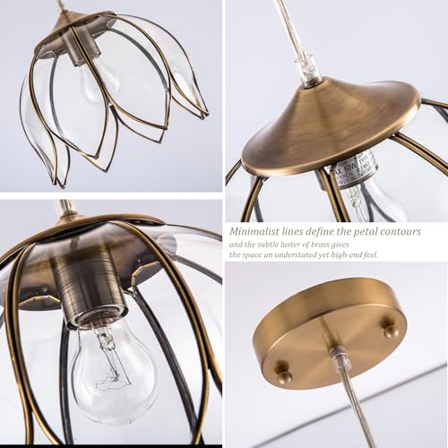 Brass Glass Ceiling Pendant Light
