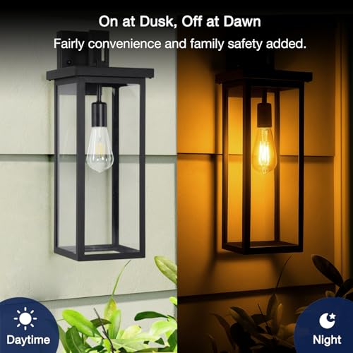 Dusk to Dawn Outdoor Sensor ST19 LED Light Bulb (2 Count)