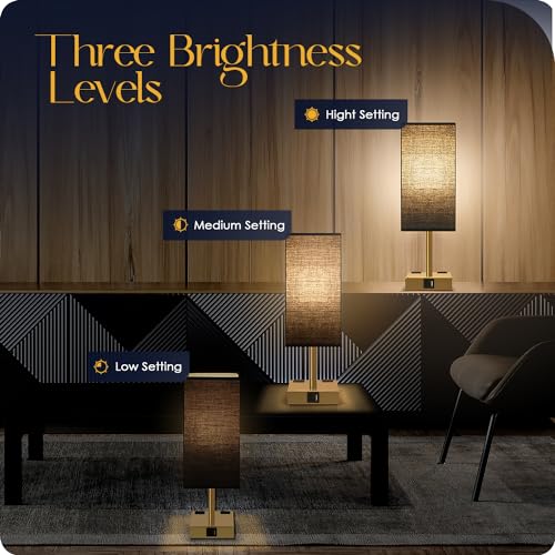 Bedside Lamp with USB Ports