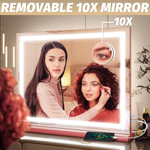 Vanity Mirror with Lights 23"x18"