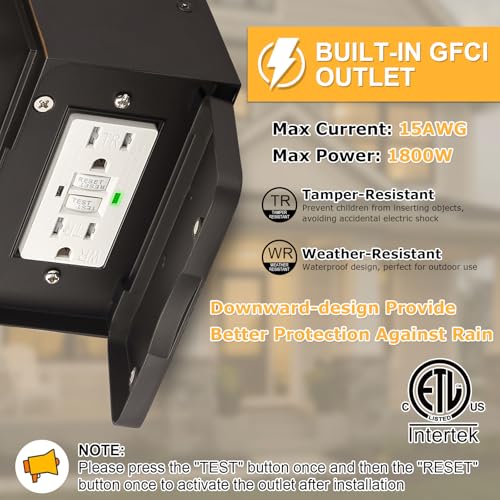 Porch Light with GFCI Outlet Built in