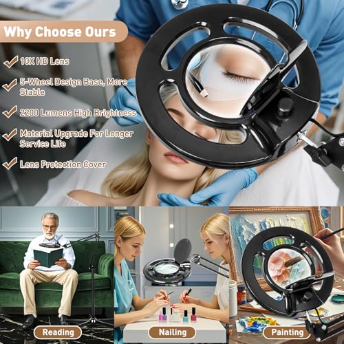 2200 Lumens 12X Magnifier Esthetician Light