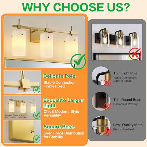3 Light Bathroom Vanity Light