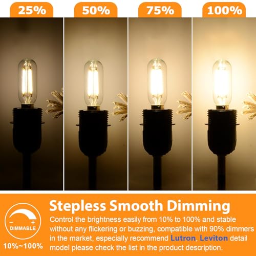 E12 Edison LED Light Bulbs 40 Watt Equivalent Candelabra (6 Count)