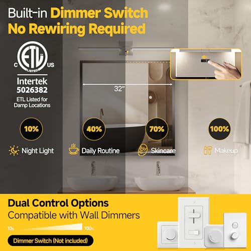 32 Inch Brushed Nickel Bathroom Vanity Light