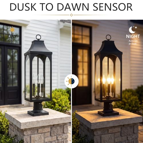 26.5 Inch Dusk to Dawn Outdoor Post Light
