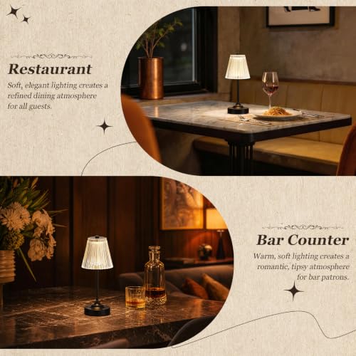 Black Cordless Rechargeable Table Lamp