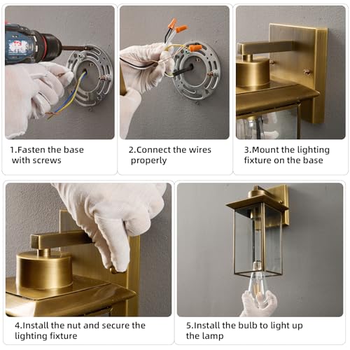 Brass outdoor sconces (2 Count)