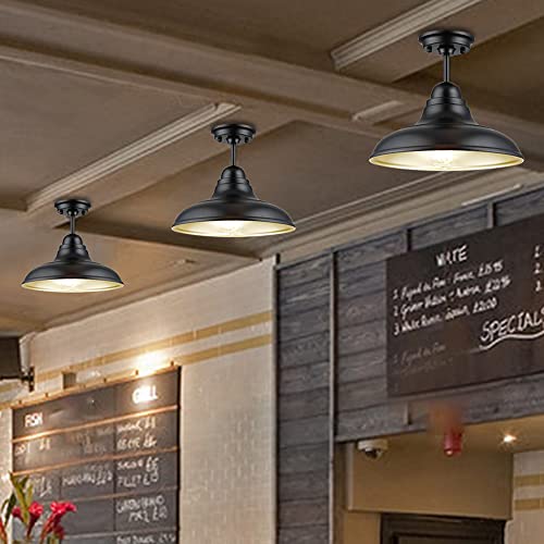 Farmhouse Semi Flush Mount Ceiling Lights (2 Count)
